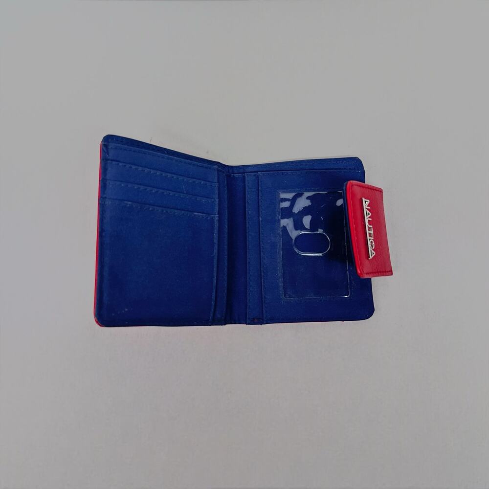 Nautica Red Bifold Wallet - Women’s Compact Design - Picture 3 of 4